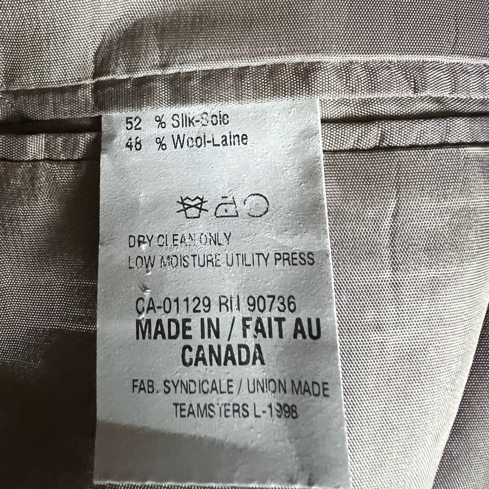 Lauren Ralph Lauren Tan Glen Plaid Blazer Silk Wool 42L - Picture 11 of 14
